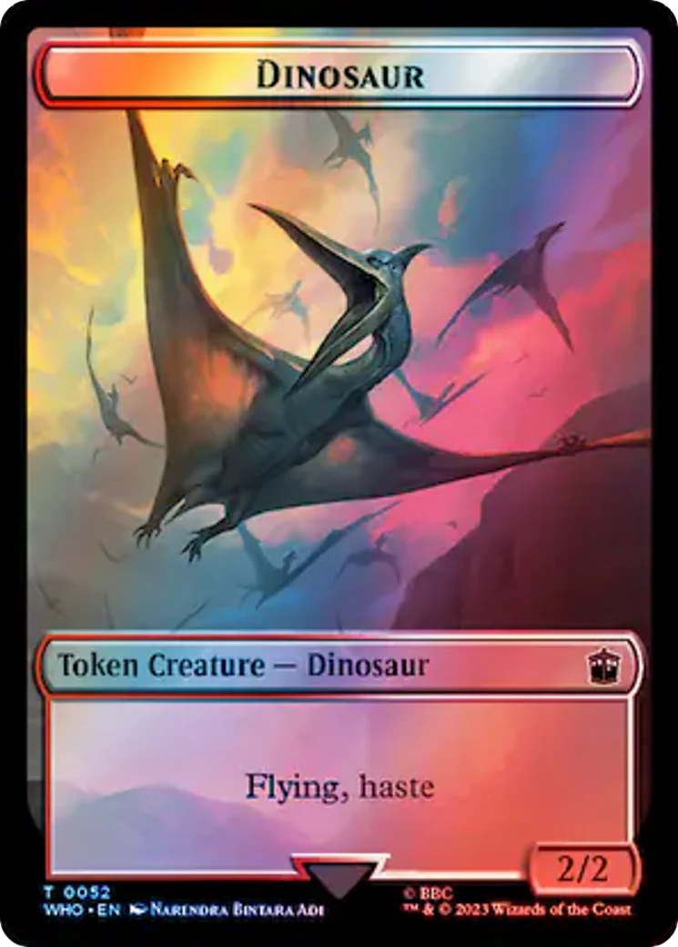 Alien // Dinosaur Double-Sided Token (Surge Foil) [Doctor Who Tokens] - Image 2