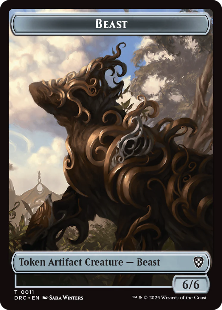 Beast (0010) // Beast (0011) Double-Sided Token [Aetherdrift Commander] - Image 2