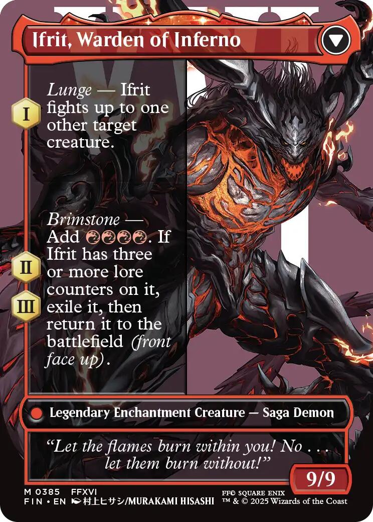 Clive, Ifrit's Dominant // Ifrit, Warden of Inferno (Borderless) (0385) [FINAL FANTASY] - Image 2