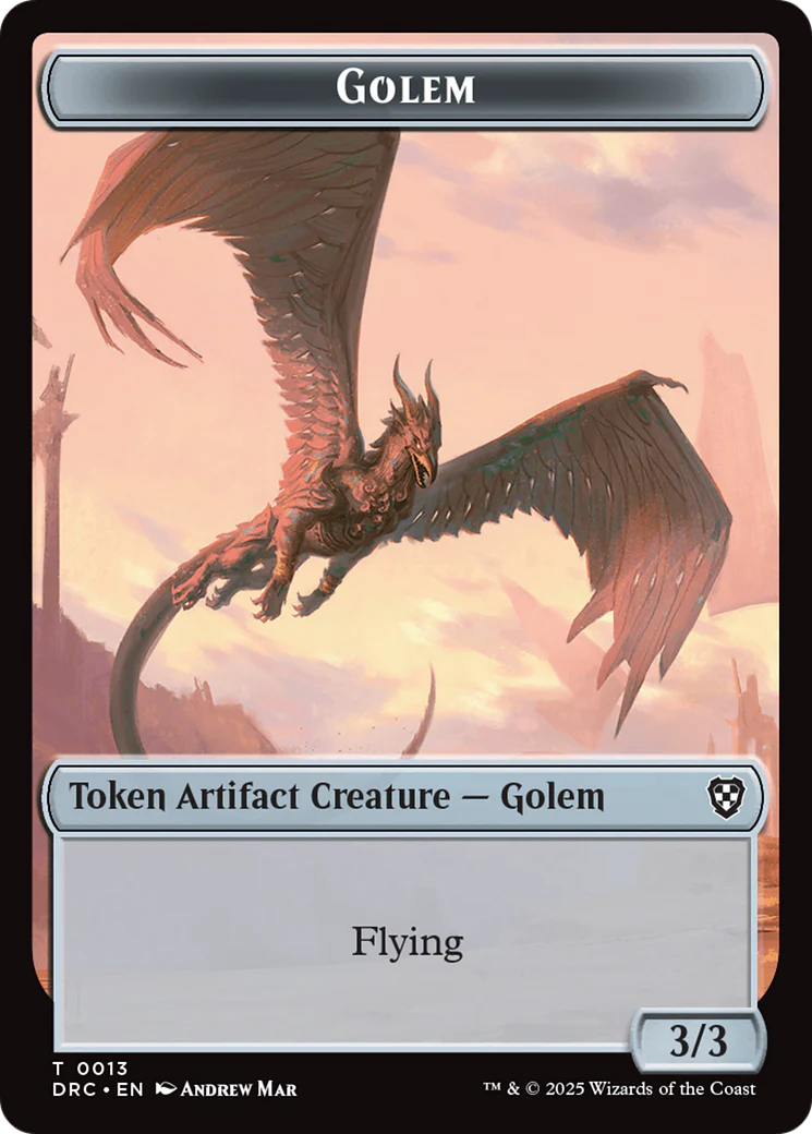 Construct // Golem (0013) Double-Sided Token [Aetherdrift Tokens] - Image 2