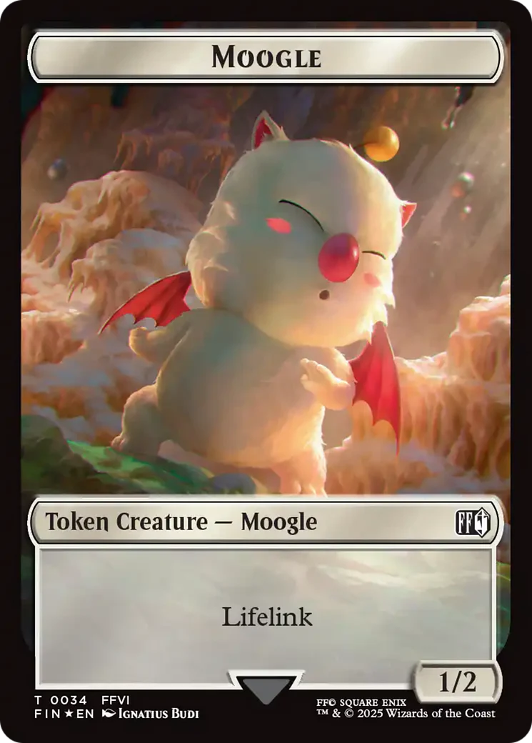 Copy (0025) // Moogle (0034) Double-Sided Token (Surge Foil) [FINAL FANTASY Tokens] - Image 2