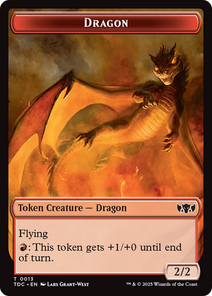 Dragon Egg // Dragon (0013) Double-Sided Token [Tarkir: Dragonstorm Commander Tokens] - Image 2