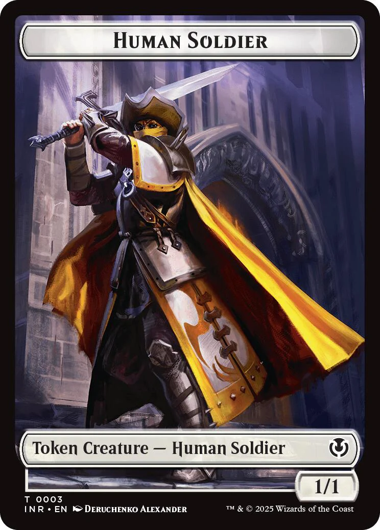 Eldrazi Horror // Human Soldier (0003) Double-Sided Token [Innistrad Remastered Tokens] - Image 2