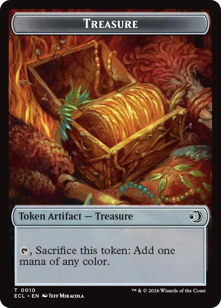 Elf // Treasure Double-Sided Token [Lorwyn Eclipsed Tokens] - Image 2