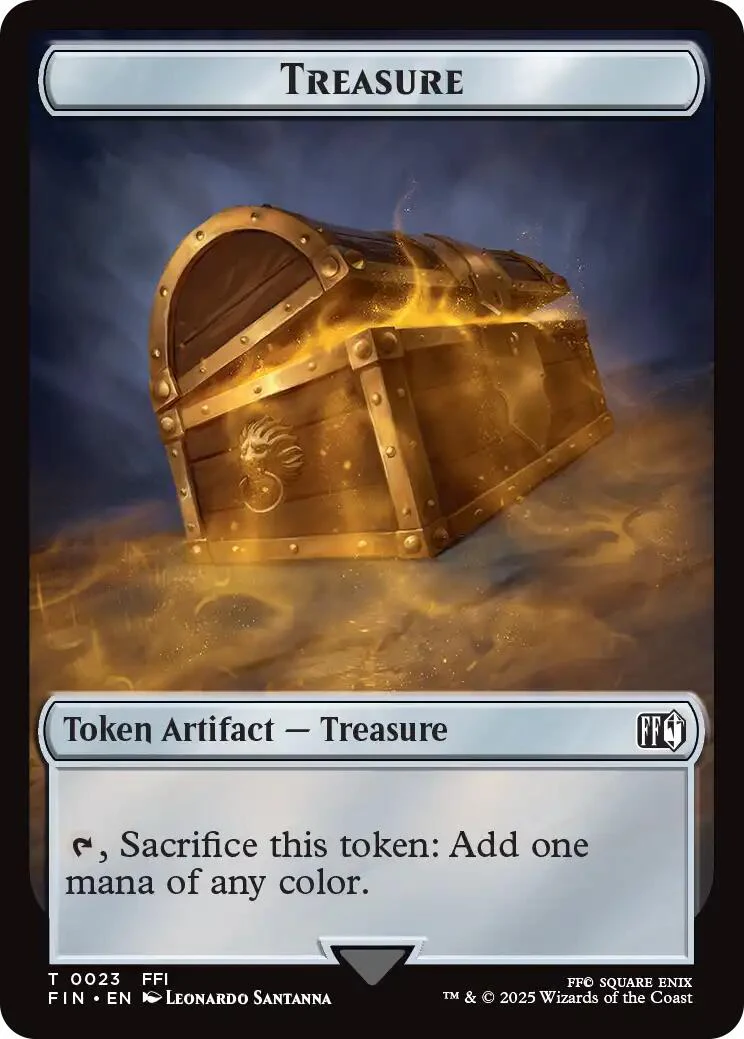 Foretell // Treasure Double-Sided Token [FINAL FANTASY Commander Tokens] - Image 2