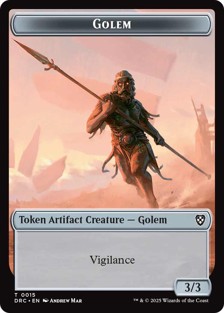 Golem (0014) // Golem (0015) Double-Sided Token [Aetherdrift Tokens] - Image 2