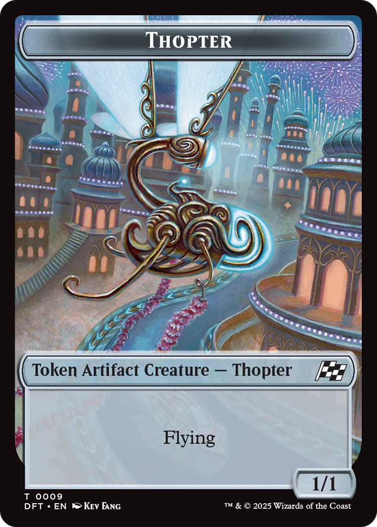 Golem (0015) // Thopter (0009) Double-Sided Token [Aetherdrift Tokens] - Image 2