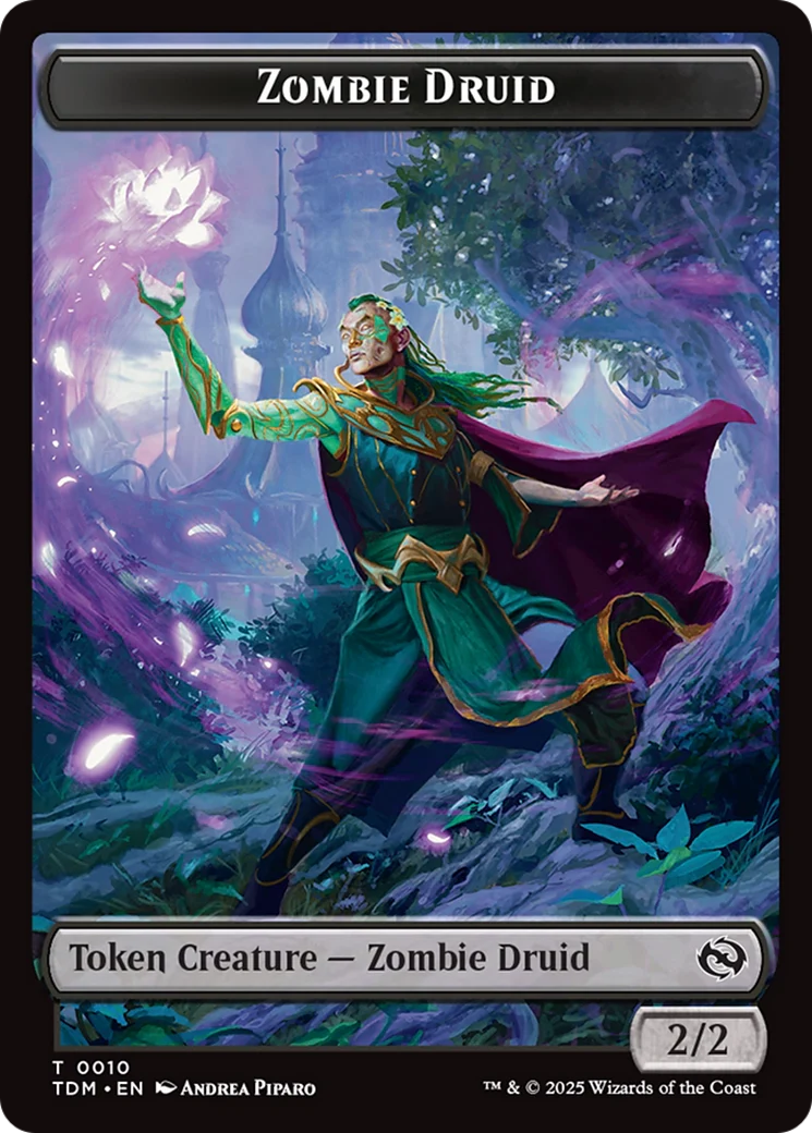 Insect (0022) // Zombie Druid Double-Sided Token [Tarkir: Dragonstorm Commander Tokens] - Image 2