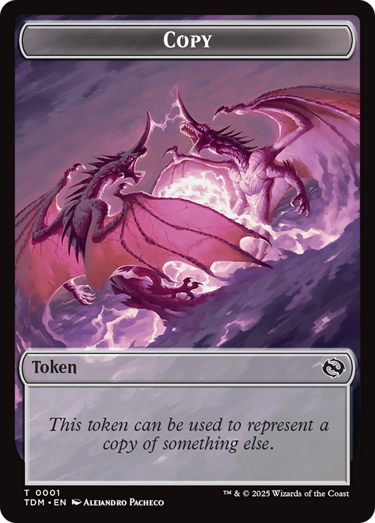 Karox Bladewing // Copy Double-Sided Token [Tarkir: Dragonstorm Commander Tokens] - Image 2
