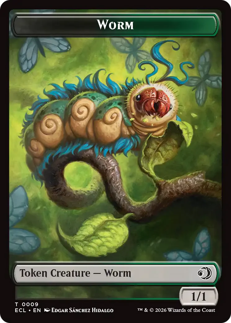 Merfolk // Worm Double-Sided Token [Lorwyn Eclipsed Tokens] - Image 2