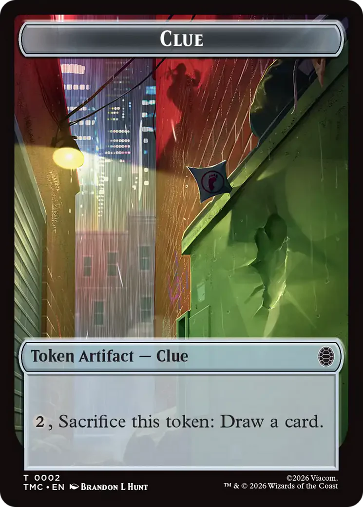 Ooze // Clue Double-Sided Token [Teenage Mutant Ninja Turtles Commander Tokens] - Image 2