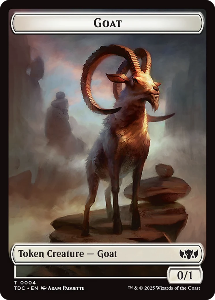 Plant // Goat Double-Sided Token [Tarkir: Dragonstorm Commander Tokens] - Image 2
