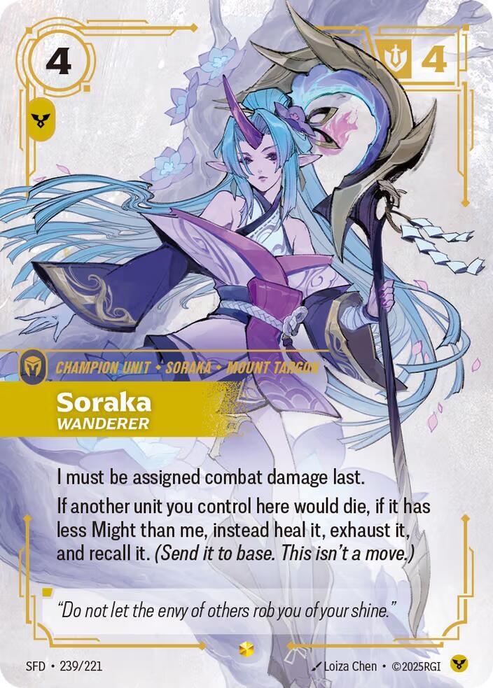 Soraka - Wanderer (Overnumbered) - Spiritforged (SFD) (239/221)
