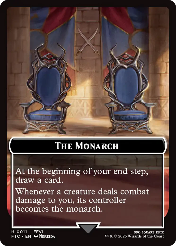The Blackjack // The Monarch Double-Sided Token (Surge Foil) [FINAL FANTASY Commander Tokens] - Image 2