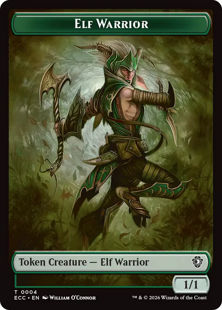 Zombie // Elf Warrior Double-Sided Token [Lorwyn Eclipsed Tokens] - Image 2